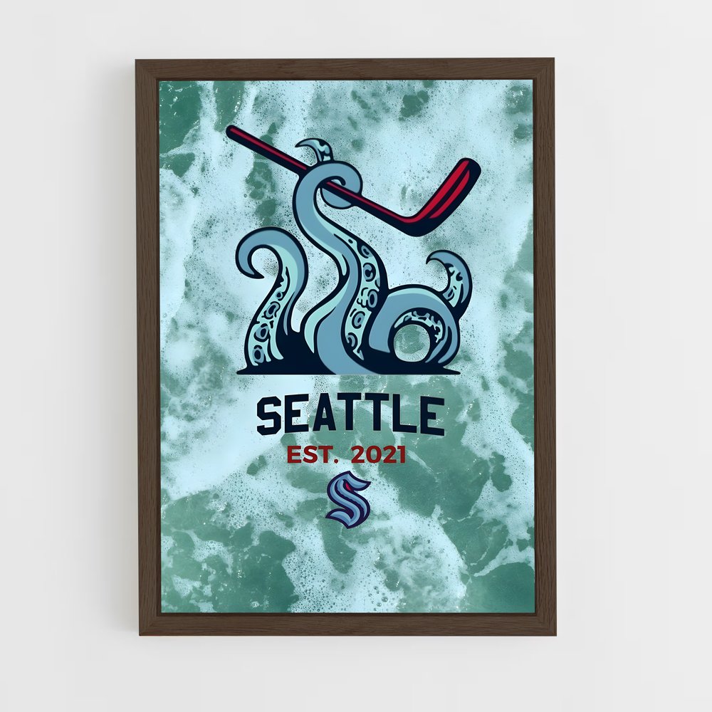Poster Kraken Émeraude – affiche Hockey sur glace (vue 5)
